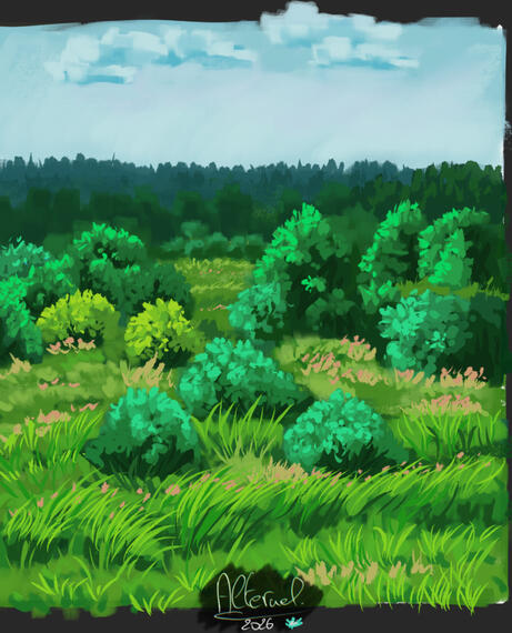 Bushy Meadow (Landscape Study)